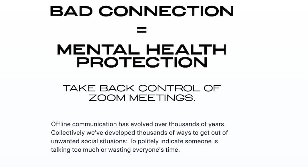 bad connection on zoom